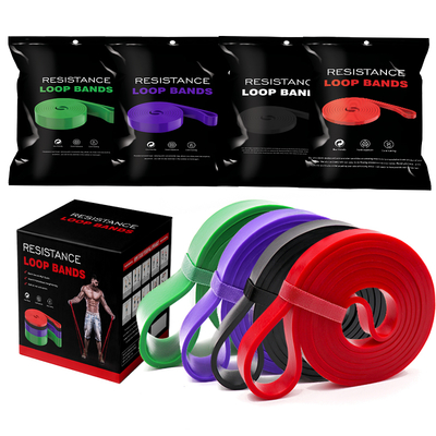 Micogo Manufacture TPE Material 2080*4.5*13/21/32/44 Loop  Resistance Bands Pull up Assist  Power Bands for Body Stretching