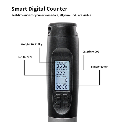 Fitness Equipment Weighted Speed Skipping Rope Digital Smart Cordless Jump Rope with Counter