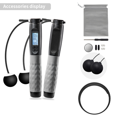 Fitness Equipment Weighted Speed Skipping Rope Digital Smart Cordless Jump Rope with Counter