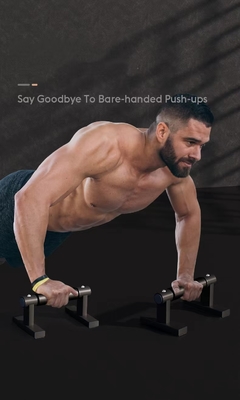 Paralettes Stands Push up Bars Double Rod Trainer Sport Rack Wooden Push up Bracket Bars