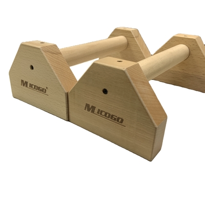 Pushup Stand Wooden Push up Bars Gym Gear Equipment with Anti-slid Parallettes Wooden Push up Bars