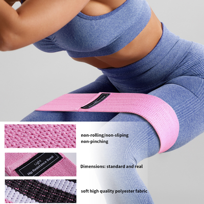 Customizable 3-Piece Resistance Bands Set  Rubber Booty Bands for Home Fitness Glute Leg Training Loop Equipment