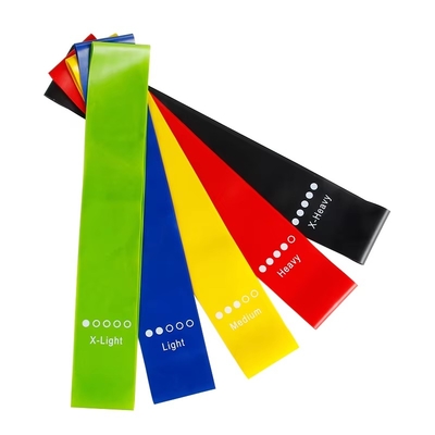 Custom Color Strength Resistance Bands with Bag for Daily Stretching Home Gym Assisted Training 5 Pcs Mini Exercise Band Set