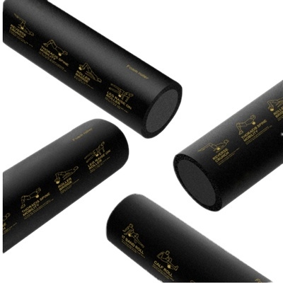 Customized Yoga Pilates Supplies EPP Foam Shaft Fitness Muscle Relaxer Black Solid Foam Roller