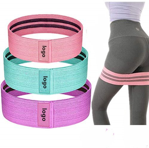 Hip Band Resistance Set Custom Logo Hip Circle Resistance Bands for Booty Glutes Hip Circle Bands
