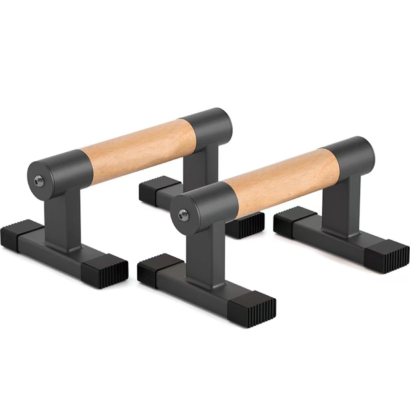 Paralettes Stands Push up Bars Double Rod Trainer Sport Rack Wooden Push up Bracket Bars
