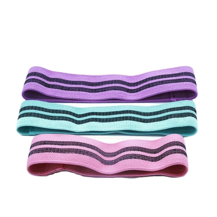 Custom Logo Wide Anti slip Fabric Resistance Loop Band Hip Exercise Booty Bands ,for  Gaining Confidence in Yoga Training