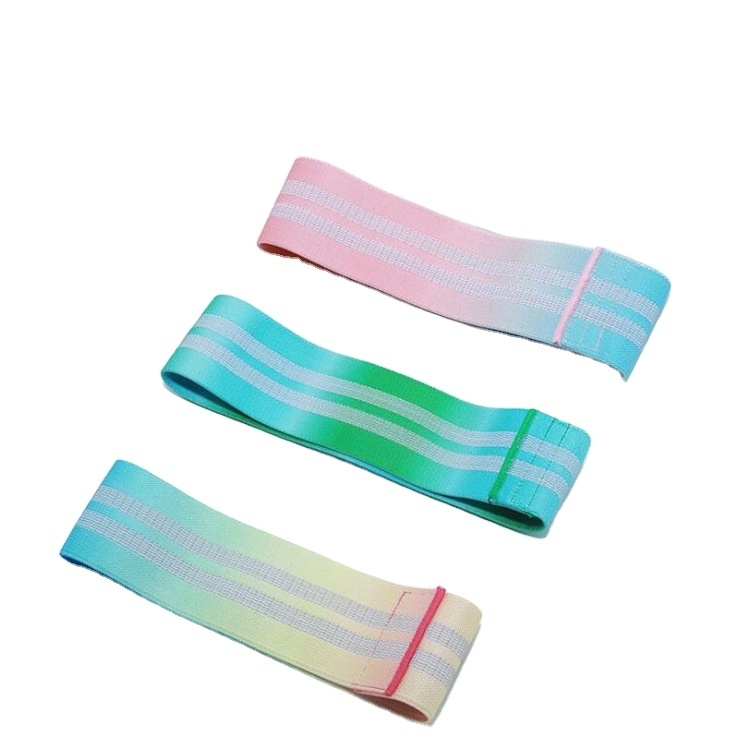 Wholesale Gym Accessories Exercise Booty Bands Elastic Custom Printed Fabric Hip Resistance Bands