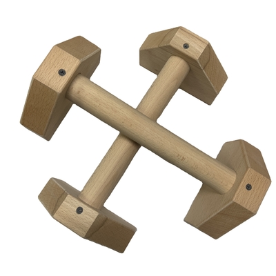 Pushup Stand Wooden Push up Bars Gym Gear Equipment with Anti-slid Parallettes Wooden Push up Bars