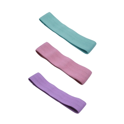 Wholesale 3-Piece Fabric Resistance Loop Bands Set for Yoga Strength Training Glutes Legs Workout Home Gym Fitness Equipment